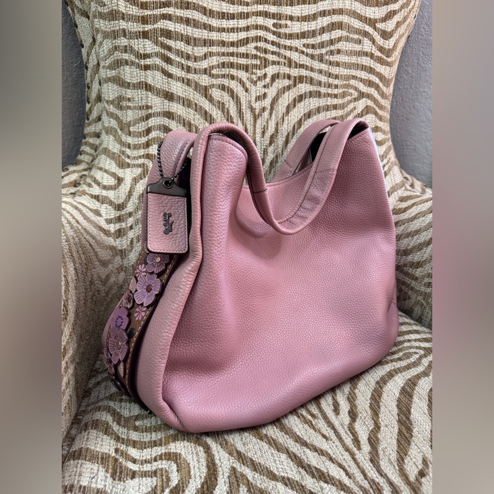 Coach 1941 Bandit Hobo Dusty Tea Rose Appliqué Strap